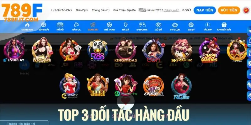 Game Bài 789F - Thiên Đường Cá Cược Online Chất Nhất 2025 List đối tác chiến lược nâng tầm chất lượng cho game bài 789F
